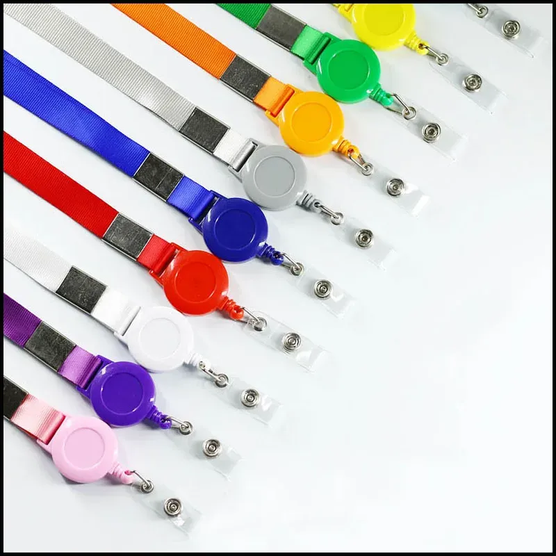 Cordon de cou rétractable avec enrouleur pour porte-badge 6
