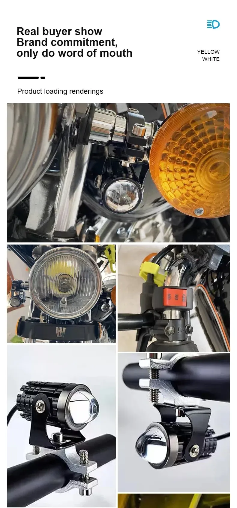 Phare LED universel, vue complète