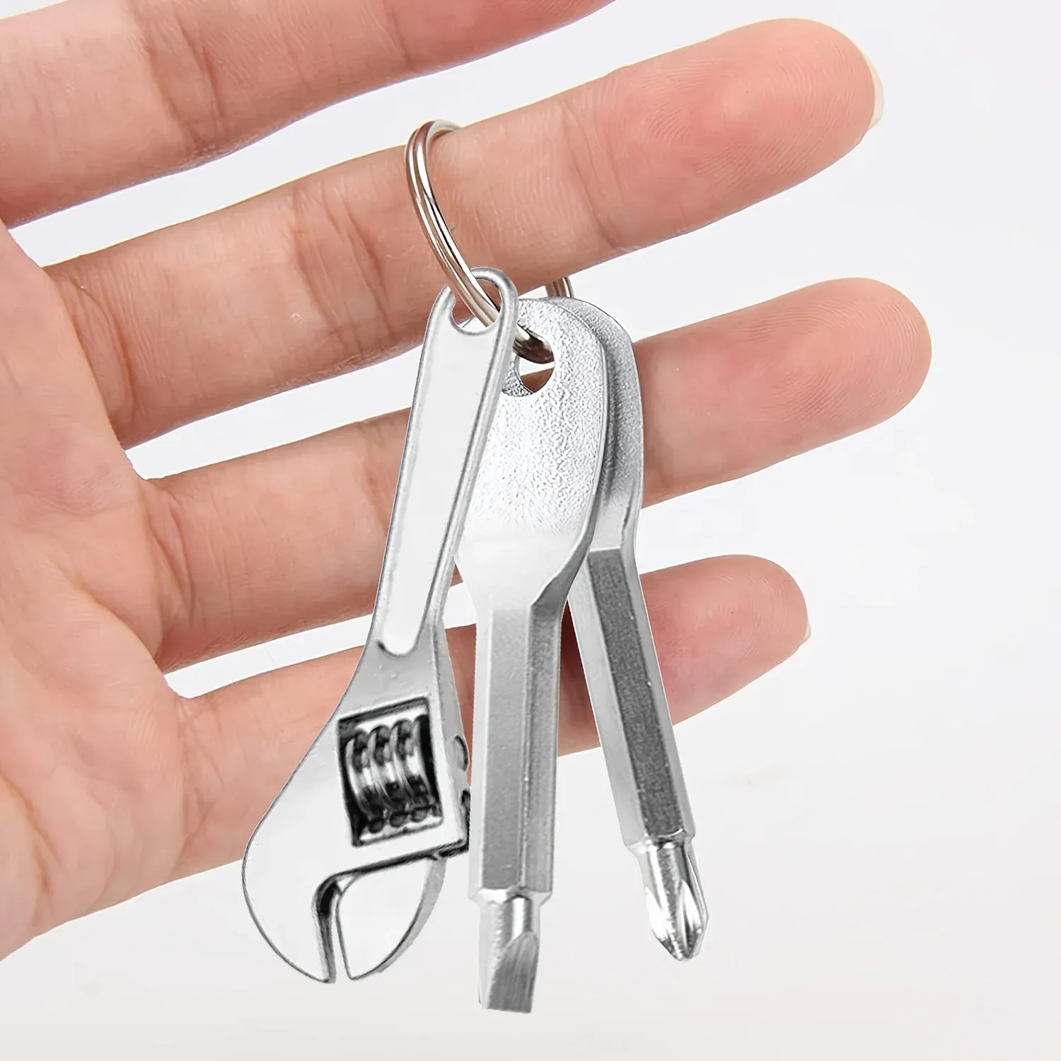 Ensemble de 3 tournevis miniatures portables avec clé multifonctionnelle porte-clés pour la réparation de vélos et de motos 2