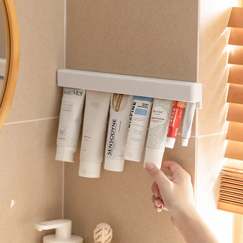 Support mural long pour dentifrice, vue d'ensemble