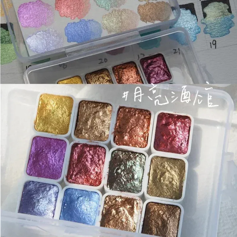 Poudre pigment chrome métallique pour nail art, ensemble de paillettes et poudres aquarelle pour décoration et manucure 3