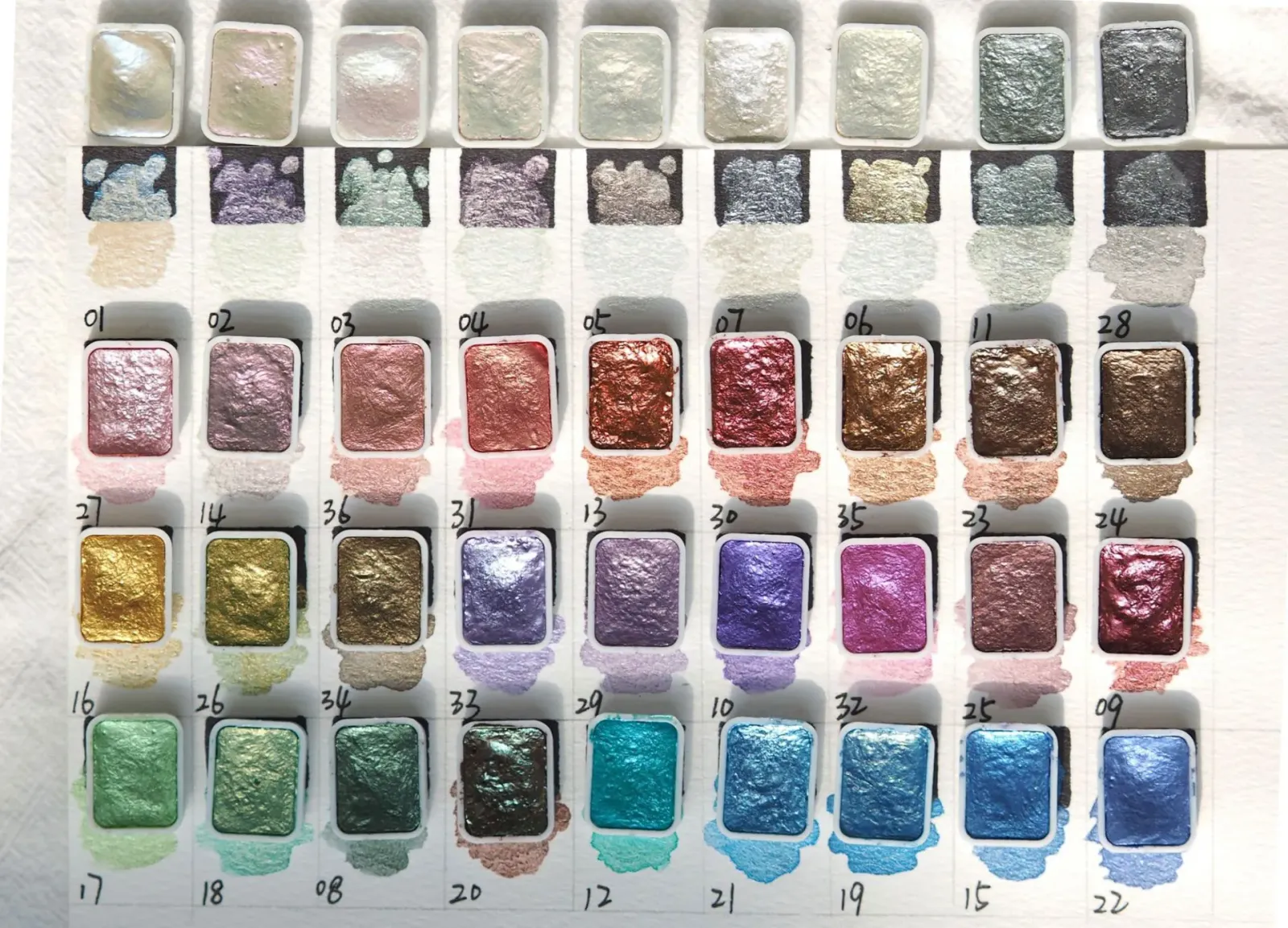 Coffret pigments solides nail art