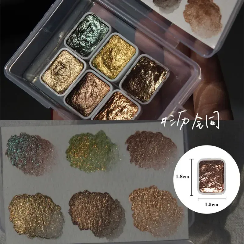 Poudre pigment chrome métallique pour nail art, ensemble de paillettes et poudres aquarelle pour décoration et manucure 11