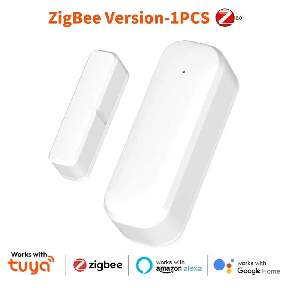 Capteur de porte/fenêtre Zigbee 3.0 à contact magnétique, alarme à distance via application, compatible Alexa et Google Home (hub requis) 7