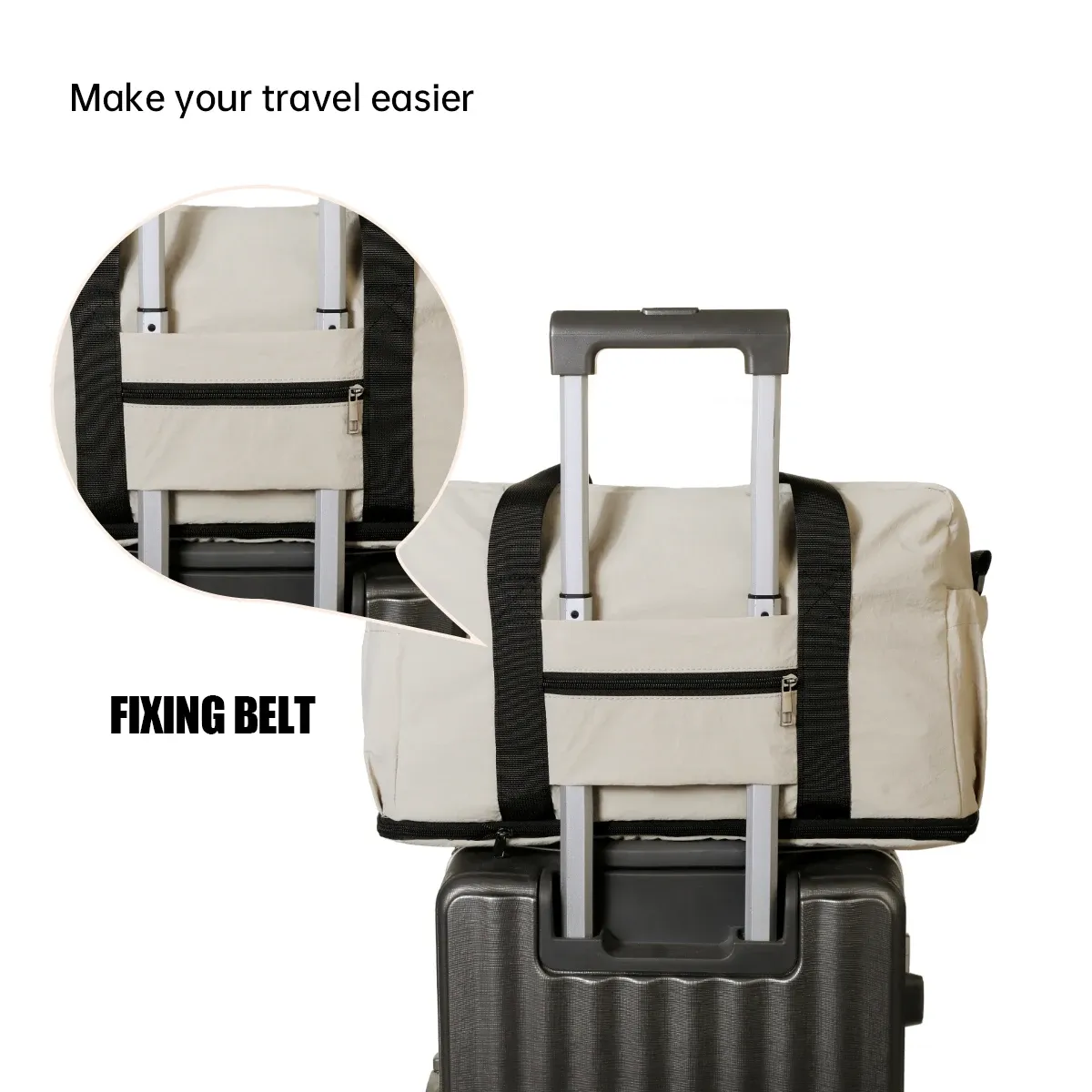 Sac de voyage utilisé dans un contexte de déplacement