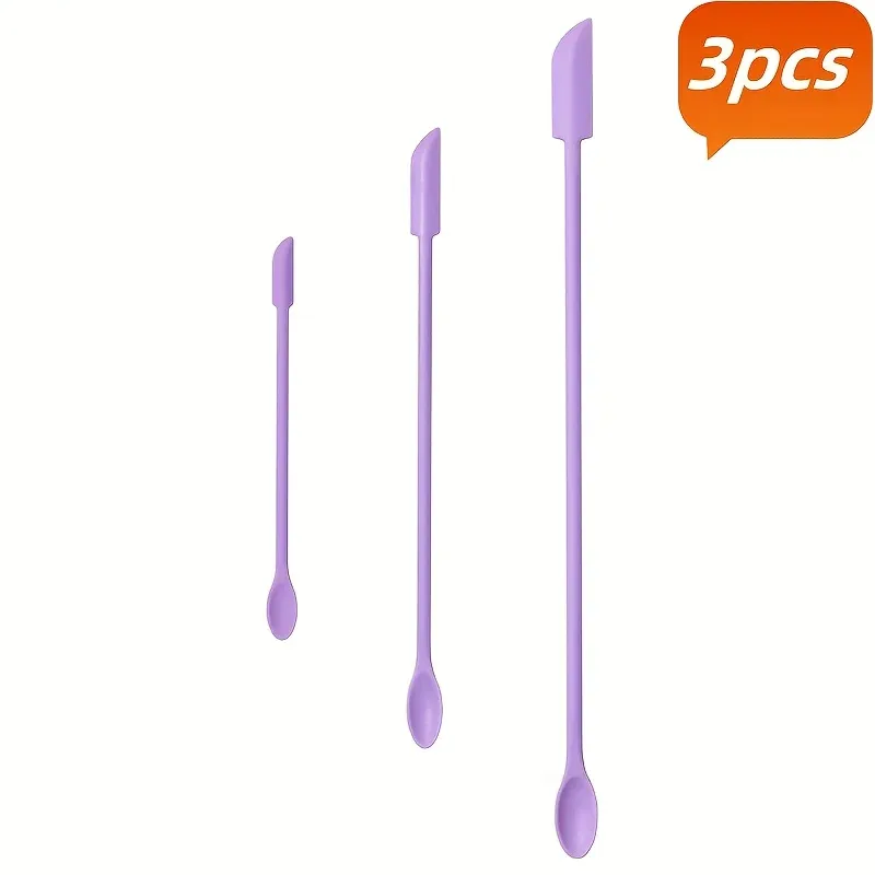 Lot de 3 spatules en silicone réutilisables pour cosmétiques, écologiques, pratiques pour le maquillage et les soins de la peau, faciles à nettoyer et idéales en voyage 7