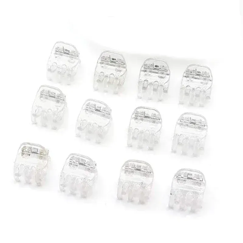 Mini pinces à cheveux coréennes en plastique transparent noir, lot de 10 à 100 pièces, accessoires de coiffure pour femmes, filles et enfants 9