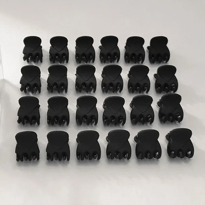 Mini pinces à cheveux coréennes en plastique transparent noir, lot de 10 à 100 pièces, accessoires de coiffure pour femmes, filles et enfants 8