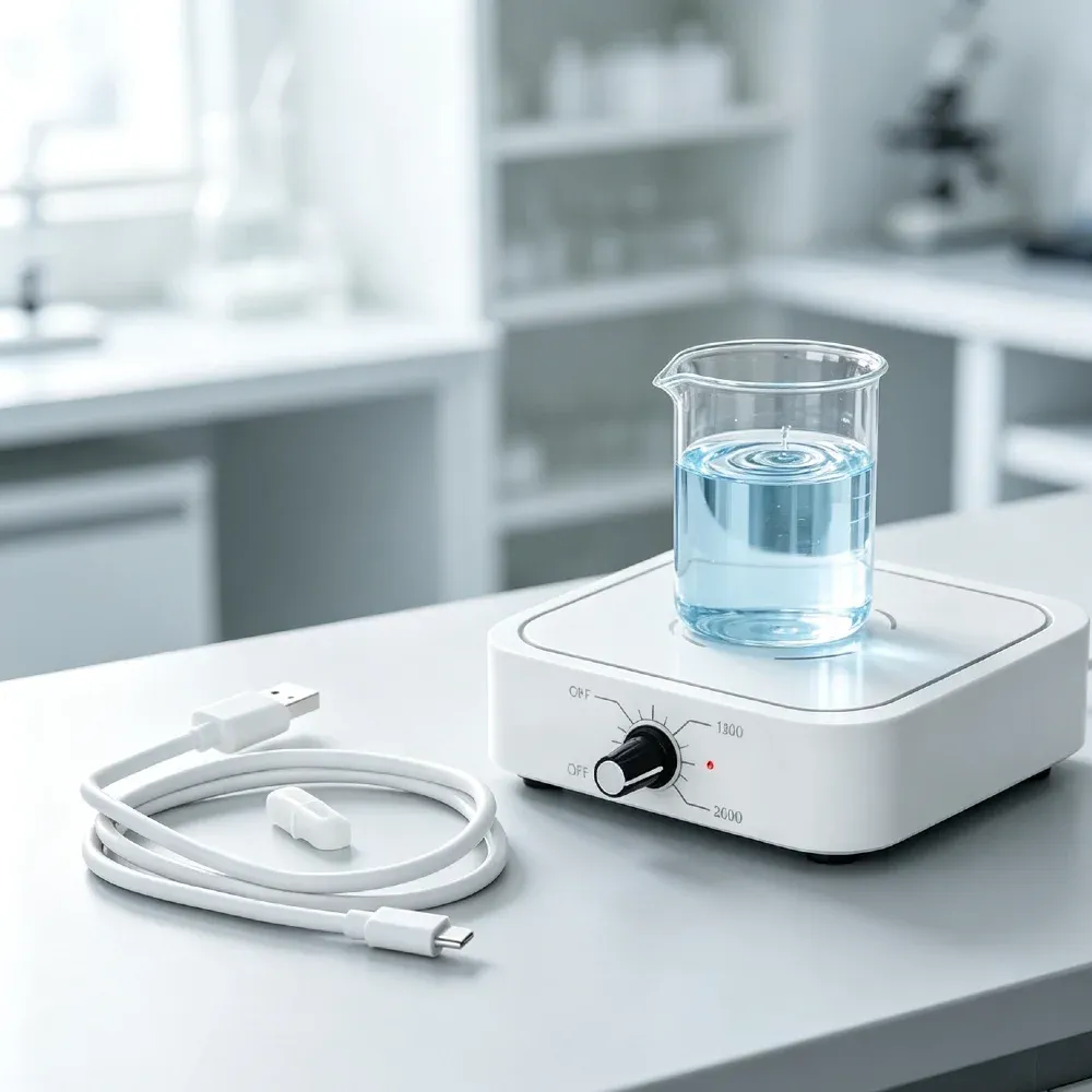 Mini agitateur magnétique électrique à vitesse réglable (200 à 2000 tr/min) pour laboratoire, en plastique 4