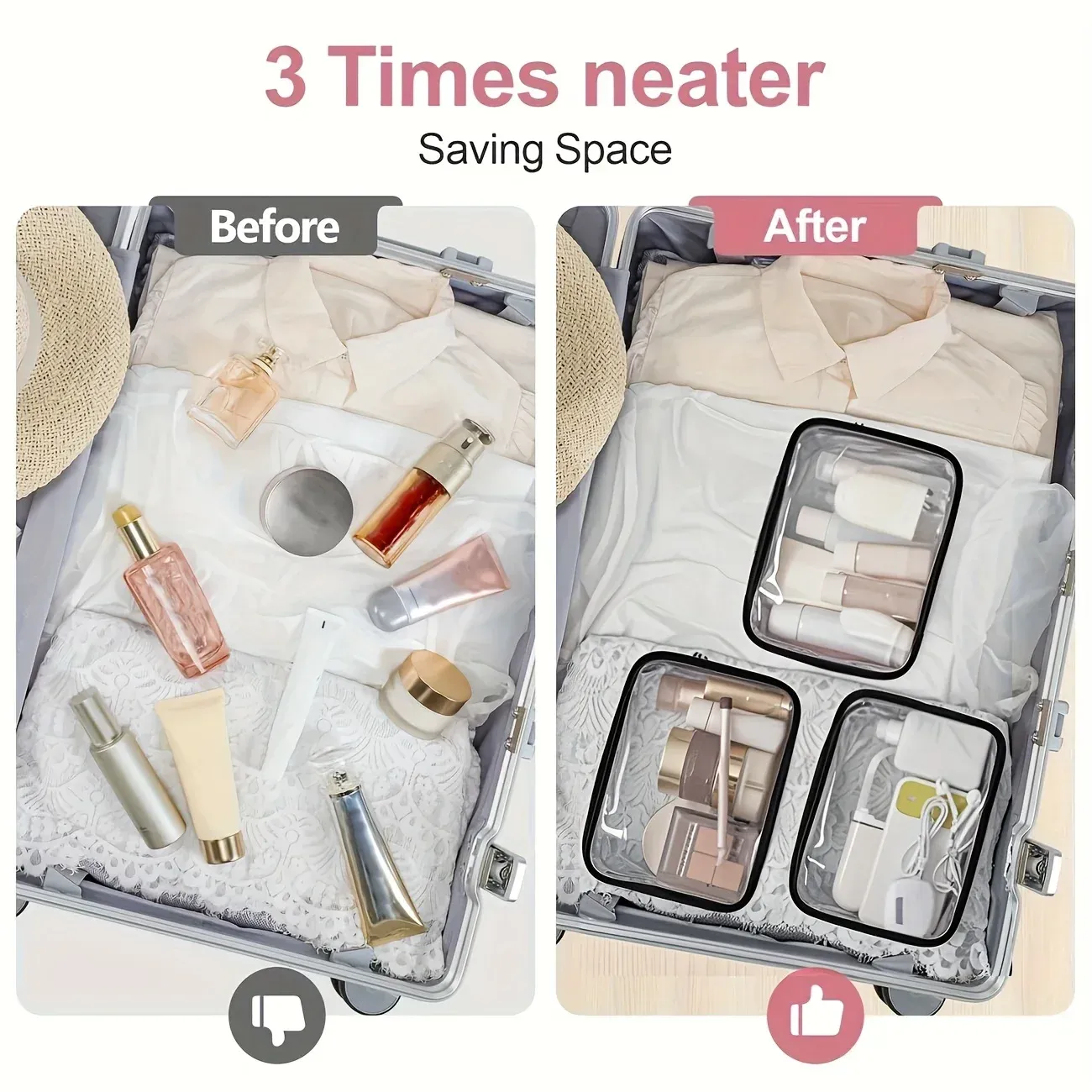 Trousse de toilette pour femme, vue de détail