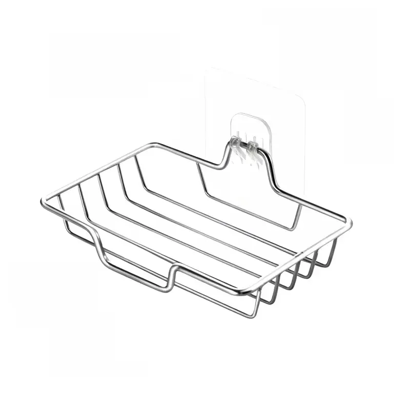 Organisateur multifonction sous l'évier en acier inoxydable argenté, sans perçage, avec système de drainage, porte-savon mural, lot de 1, 2 ou 3 pièces 7