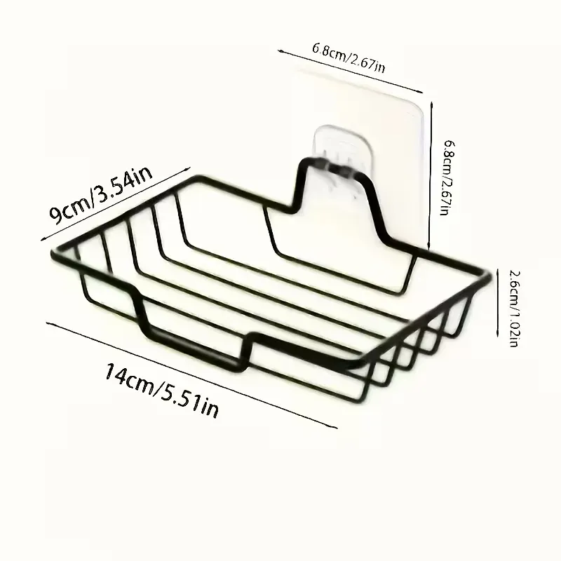 Organisateur multifonction sous l'évier en acier inoxydable argenté, sans perçage, avec système de drainage, porte-savon mural, lot de 1, 2 ou 3 pièces 8