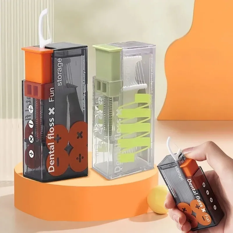 Distributeur automatique de fil dentaire avec boîte de rangement pop-up