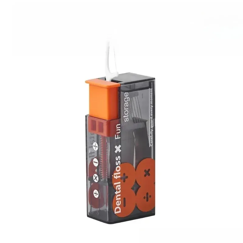 Distributeur automatique de fil dentaire portable avec boîtier pop-up et 10 fils jetables 7