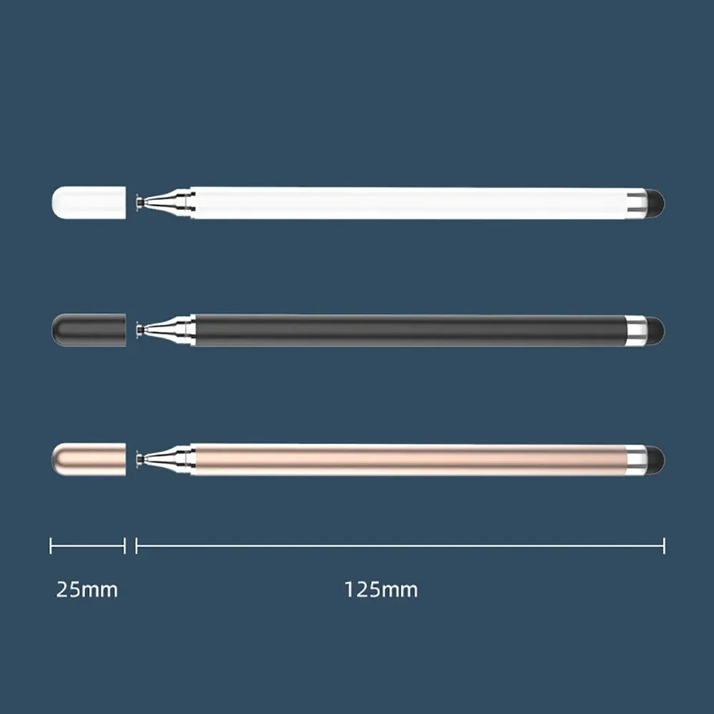 Stylet universel 2 en 1 pour smartphone et tablette, crayon tactile capacitif pour dessin 2