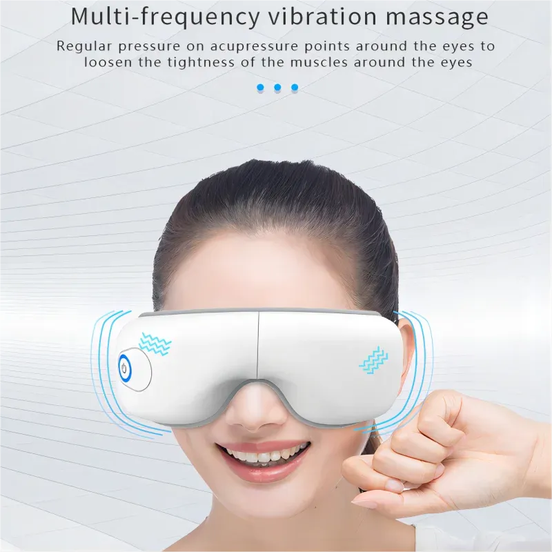 Masque de massage oculaire pliable à compression par airbag avec musique Bluetooth 4