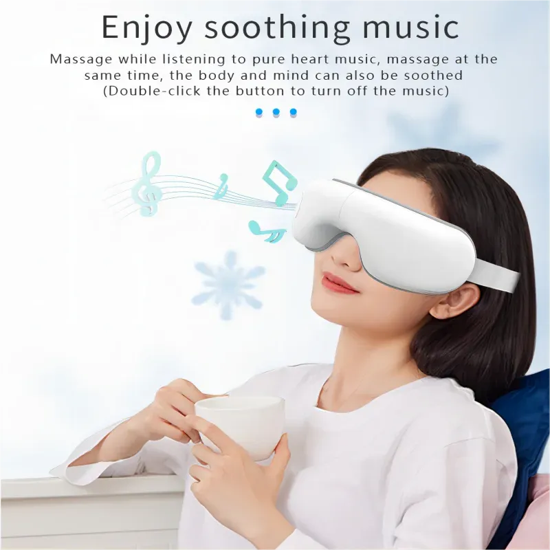 Masque de massage oculaire pliable à compression par airbag avec musique Bluetooth 6