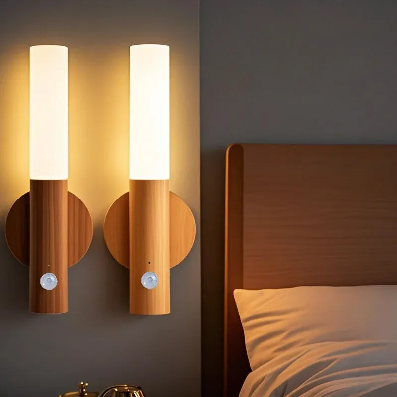 Veilleuse LED USB rechargeable à induction humaine pour chevet, maison et garde-robe, éclairage avec capteur de mouvement
