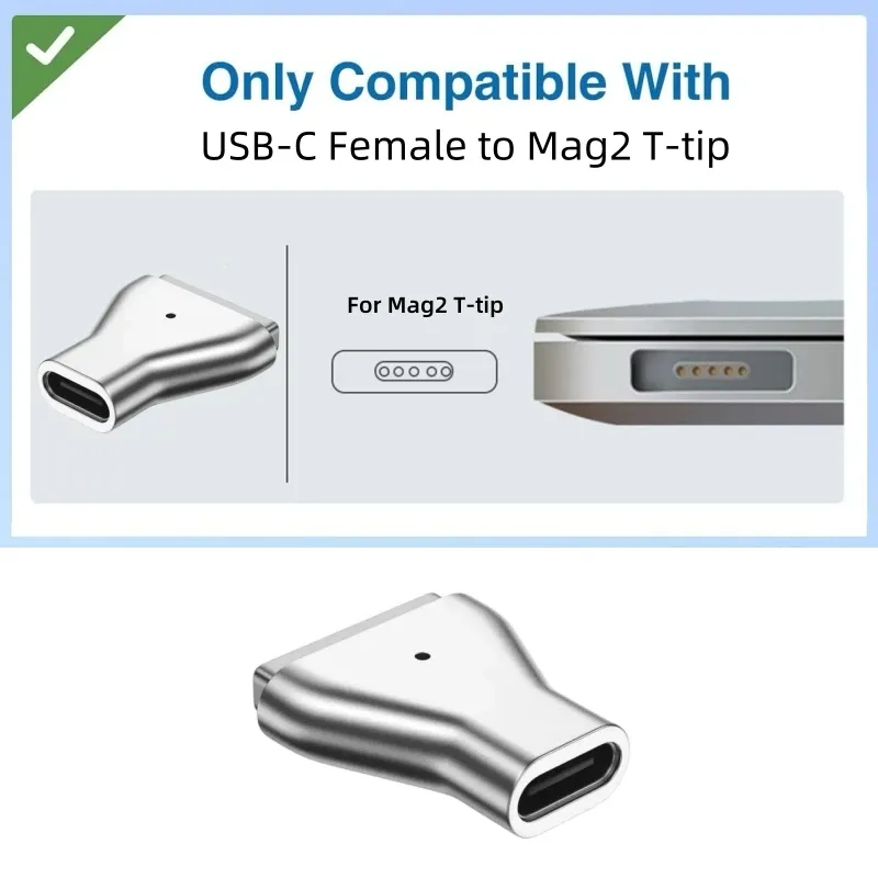 Câble de charge USB-C vers MagSafe 2 tressé en forme de T pour MacBook Air et Pro, compatible avec les chargeurs 45 W, 60 W et 85 W 17