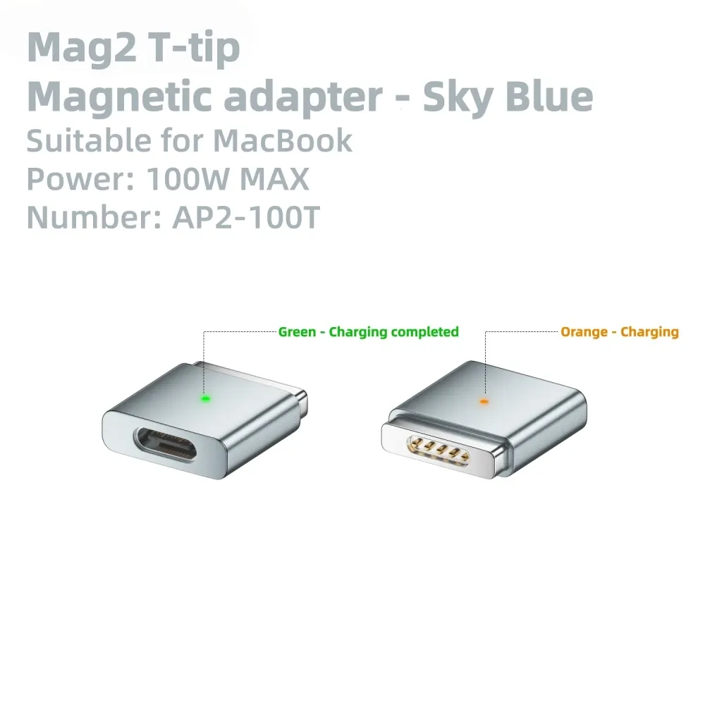Câble de charge USB-C vers MagSafe 2 tressé en forme de T pour MacBook Air et Pro, compatible avec les chargeurs 45 W, 60 W et 85 W 13