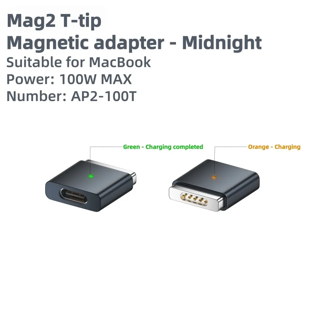 Câble de charge USB-C vers MagSafe 2 tressé en forme de T pour MacBook Air et Pro, compatible avec les chargeurs 45 W, 60 W et 85 W 7