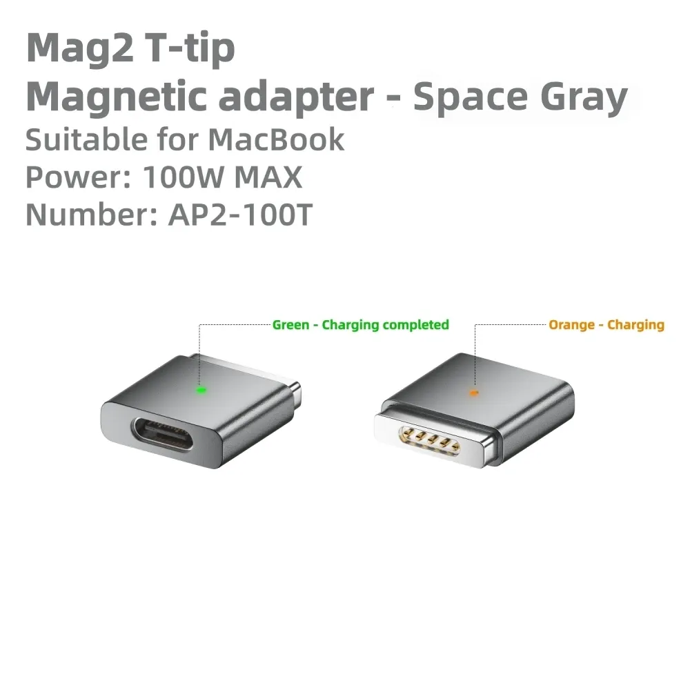 Câble de charge USB-C vers MagSafe 2 tressé en forme de T pour MacBook Air et Pro, compatible avec les chargeurs 45 W, 60 W et 85 W 9