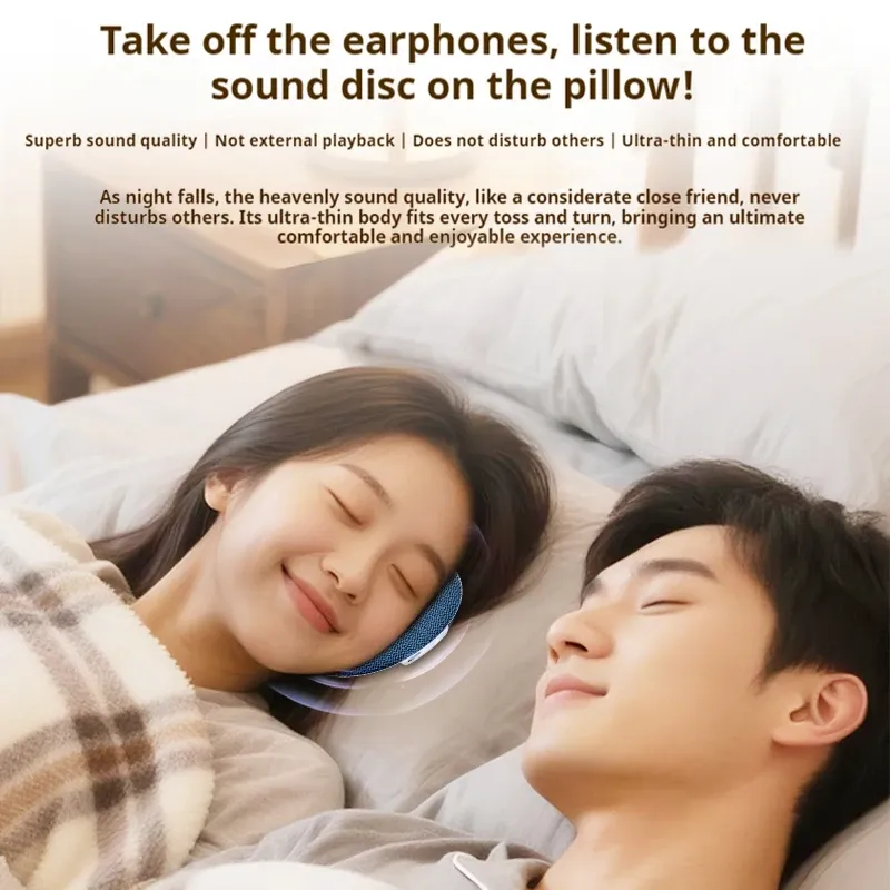 Haut-parleur Bluetooth 6.0 ultra-fin pour le sommeil, lecteur MP3 sans fil, machine sonore à placer sous l'oreiller 5