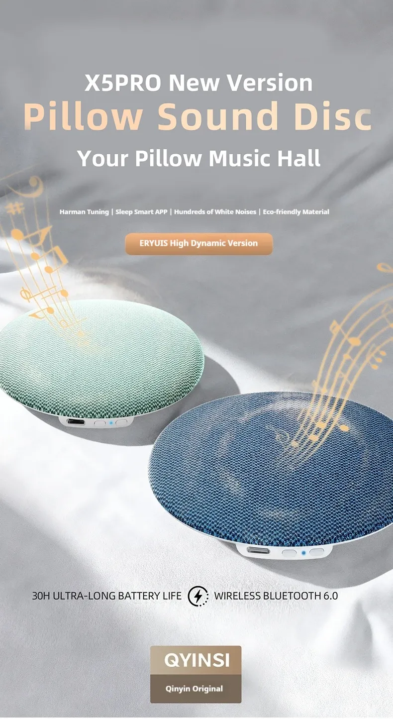 Haut-parleur d'oreiller Bluetooth, vue d'ensemble
