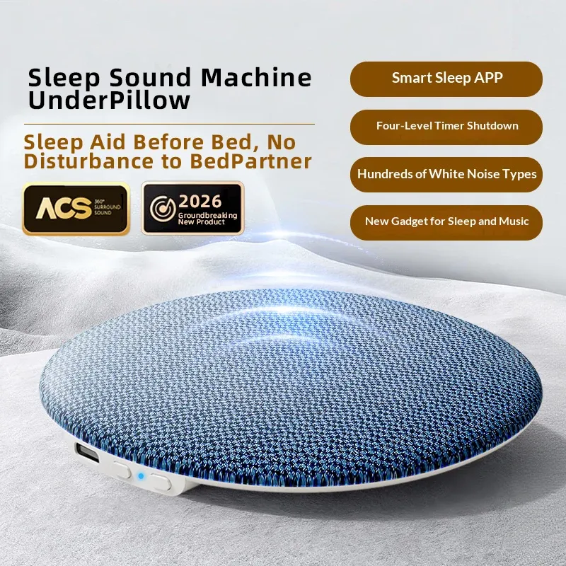 Haut-parleur Bluetooth 6.0 ultra-fin pour le sommeil, lecteur MP3 sans fil, machine sonore à placer sous l'oreiller 9