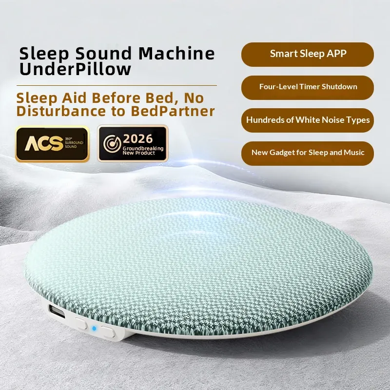 Haut-parleur Bluetooth 6.0 ultra-fin pour le sommeil, lecteur MP3 sans fil, machine sonore à placer sous l'oreiller 8