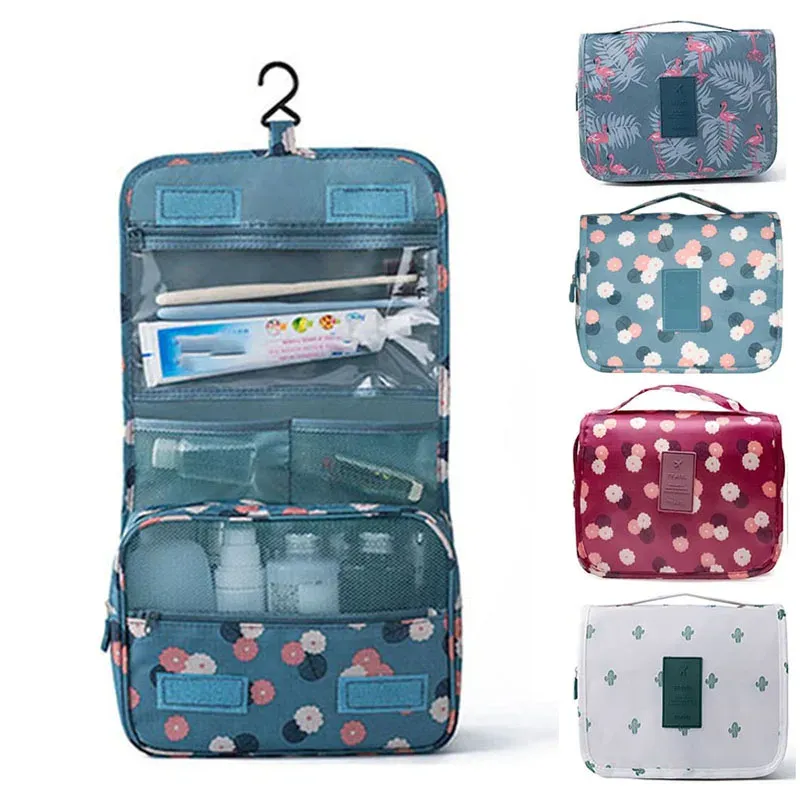 Trousse de toilette de voyage multifonctionnelle à crochet, étanche, pour cosmétiques et articles de toilette - Image 1