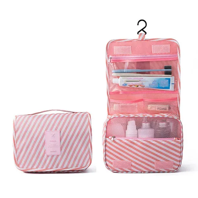 Trousse de toilette de voyage multifonctionnelle à crochet, étanche, pour cosmétiques et articles de toilette 12