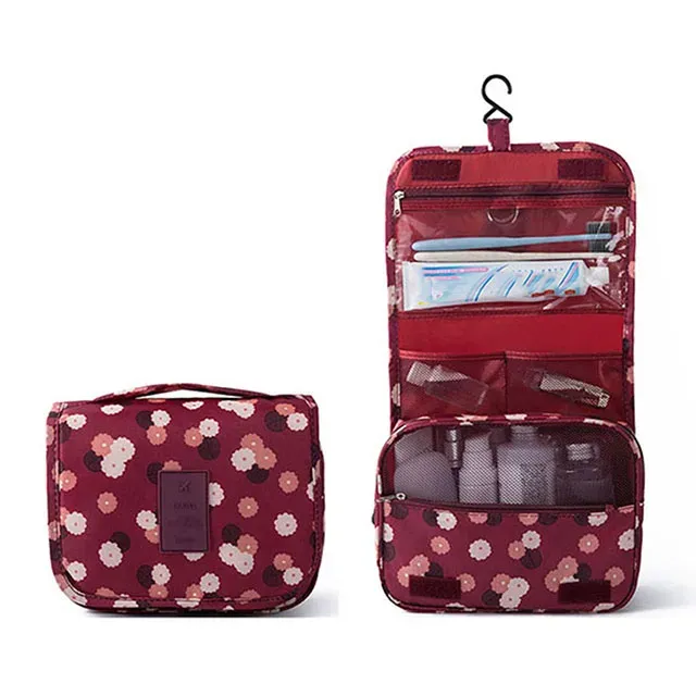 Trousse de toilette de voyage multifonctionnelle à crochet, étanche, pour cosmétiques et articles de toilette 8