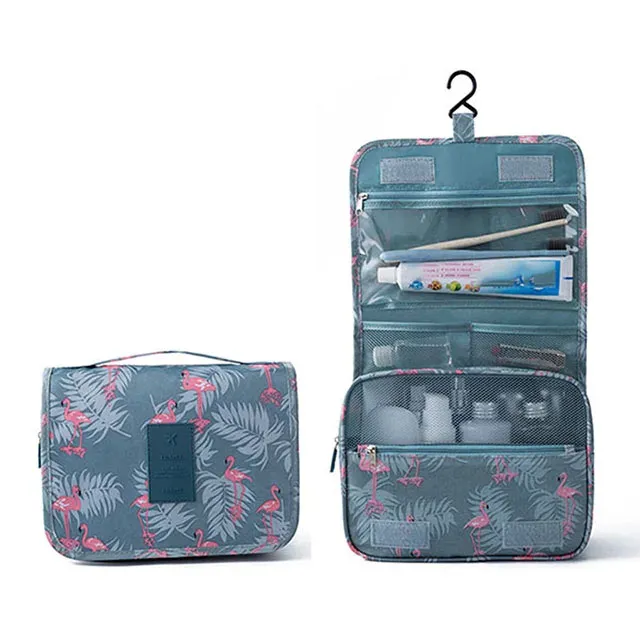 Trousse de toilette de voyage multifonctionnelle à crochet, étanche, pour cosmétiques et articles de toilette 9