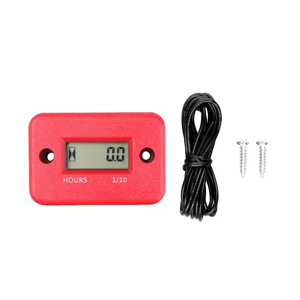 Compteur d'heures numérique LCD pour quad, moto, motoneige, bateau, groupe électrogène et vélo 12