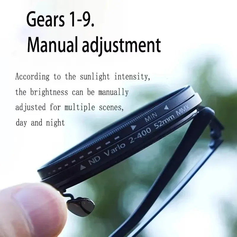 Lunettes de soleil polarisées réglables ND9, style rétro punk rond, pour hommes et femmes, idéales pour la pêche et la conduite en extérieur, protection UV400 3