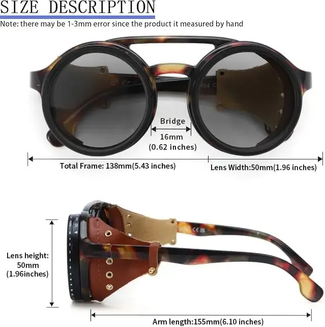 Lunettes rondes vintage finition soignée