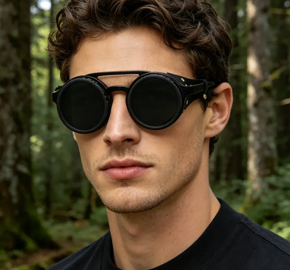 Lunettes portées pour la pêche en extérieur