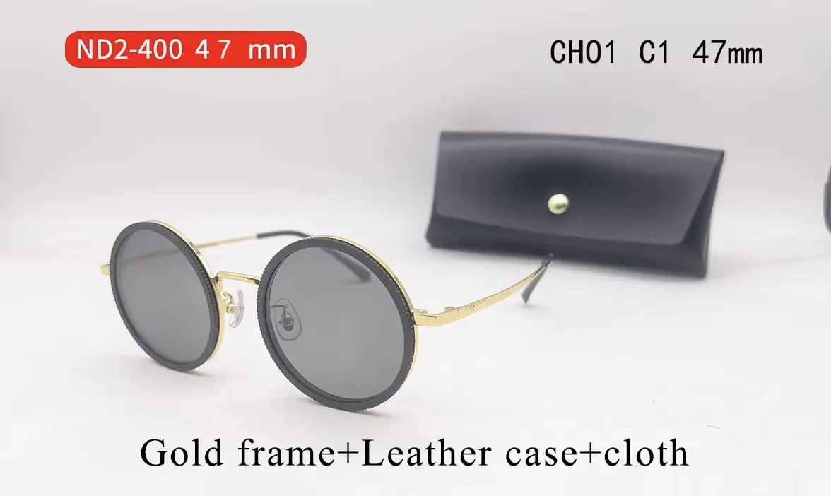 Lunettes de soleil polarisées réglables ND9, style rétro punk rond, pour hommes et femmes, idéales pour la pêche et la conduite en extérieur, protection UV400 28