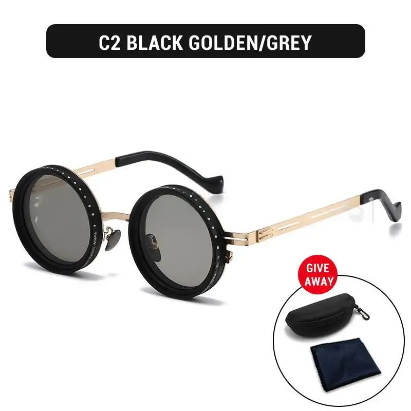Lunettes de soleil polarisées réglables ND9, style rétro punk rond, pour hommes et femmes, idéales pour la pêche et la conduite en extérieur, protection UV400 20