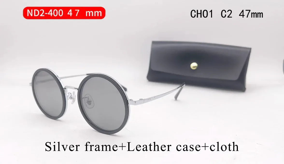 Lunettes de soleil polarisées réglables ND9, style rétro punk rond, pour hommes et femmes, idéales pour la pêche et la conduite en extérieur, protection UV400 18