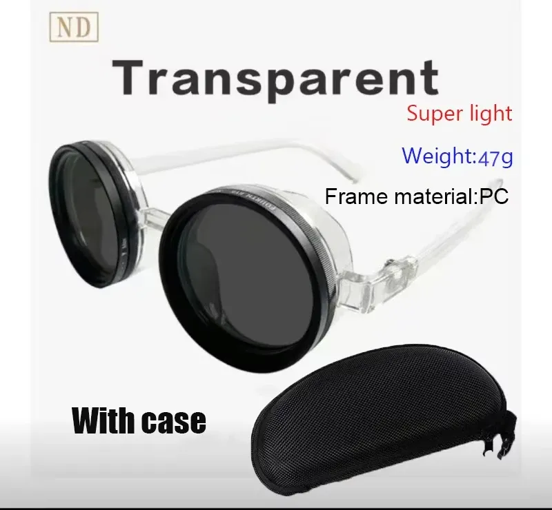 Lunettes de soleil polarisées réglables ND9, style rétro punk rond, pour hommes et femmes, idéales pour la pêche et la conduite en extérieur, protection UV400 26