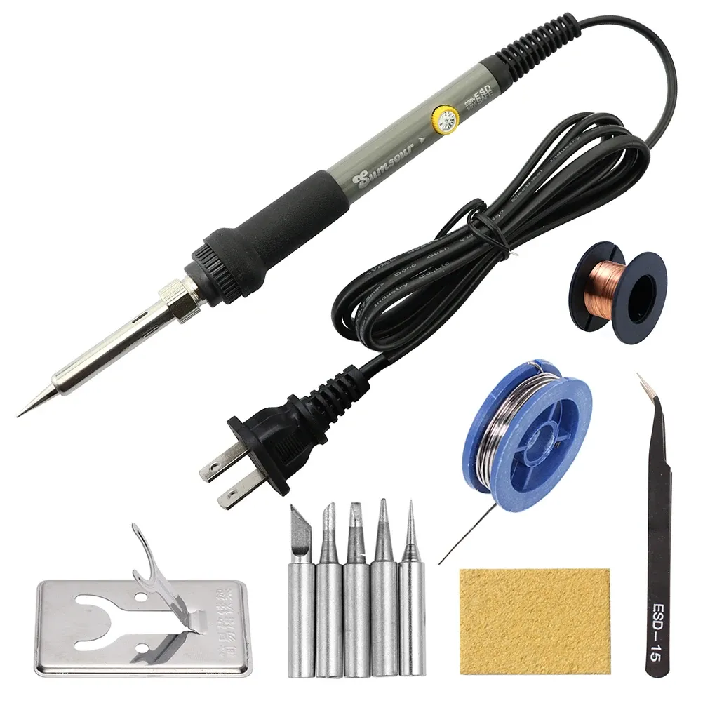 Fer à souder électrique numérique 60 W/80 W à température réglable, avec fonction dessoudage, pour réparation et outils de soudure 21