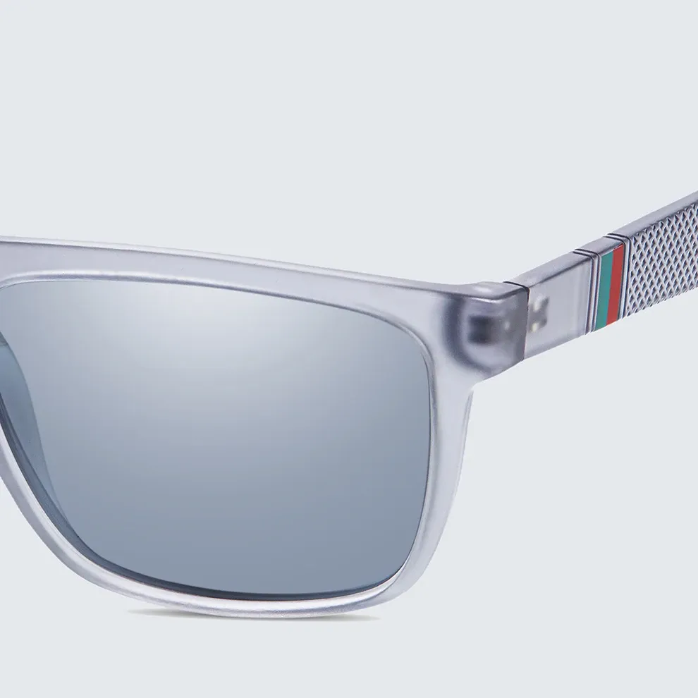 Lunettes de soleil carrées, détail des branches