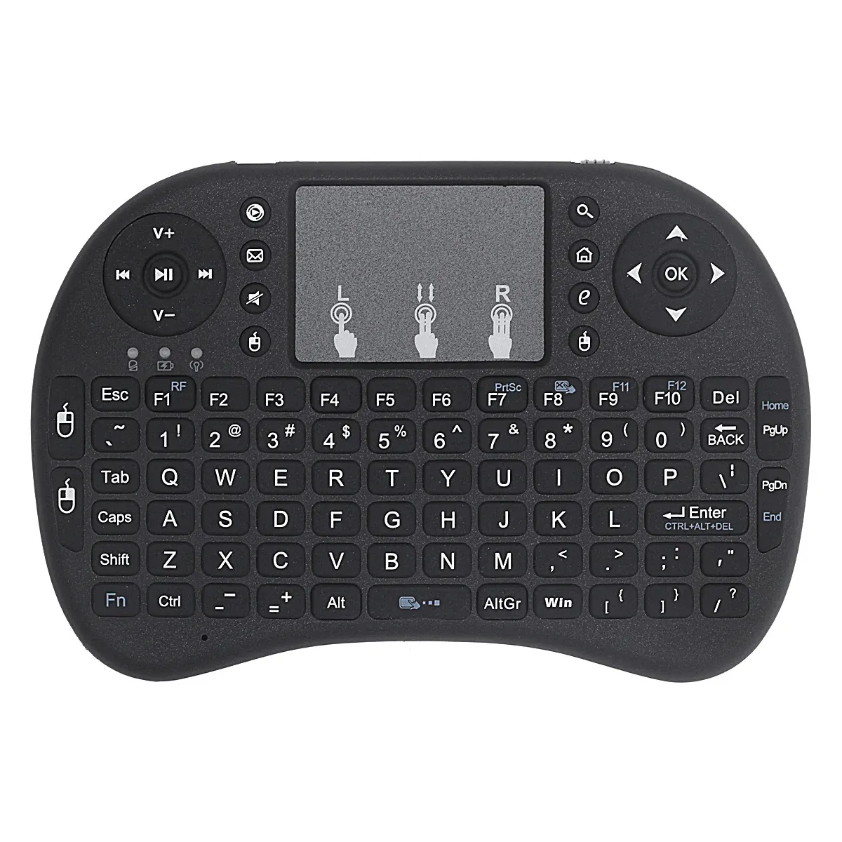 Vue détaillée du clavier sans fil avec pavé tactile