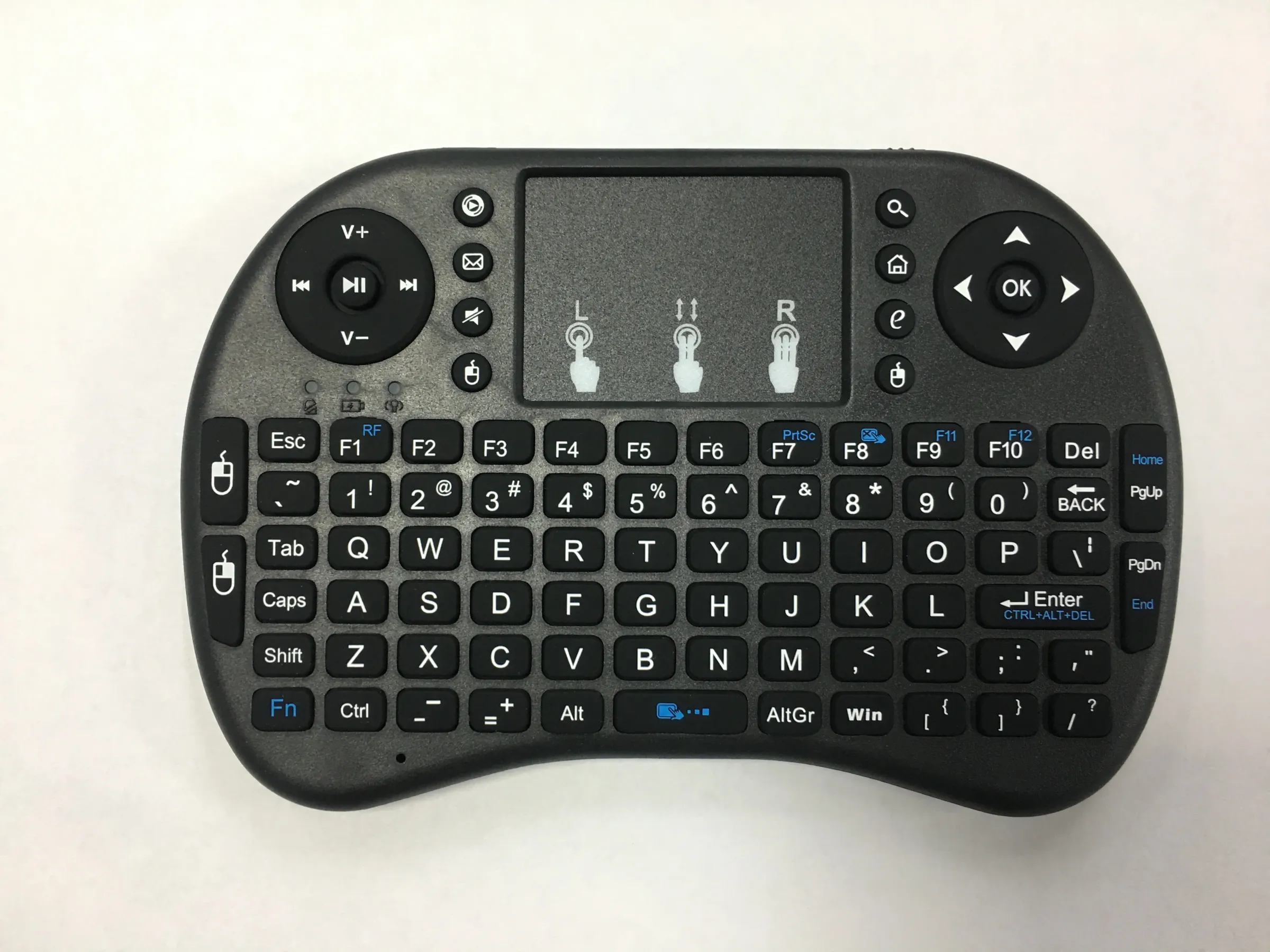 Clavier sans fil Air Mouse avec pavé tactile AZERTY, rétroéclairé RGB, mini, pour PC et TV Box 7