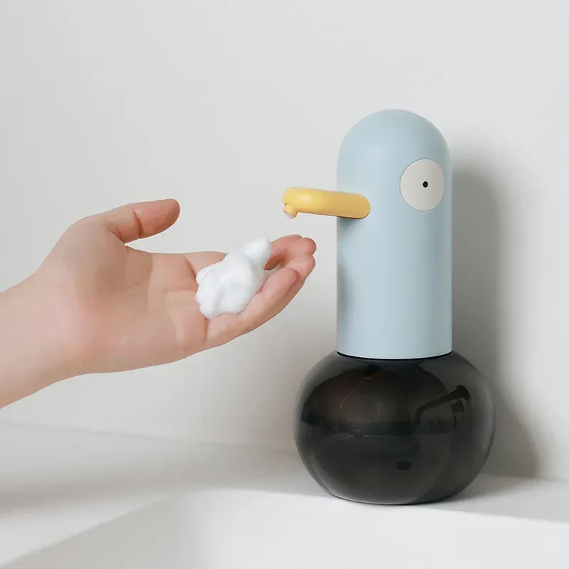 Distributeur de savon moussant en forme de canard pour enfants, sans contact, pour cuisine et salle de bain - Image 1