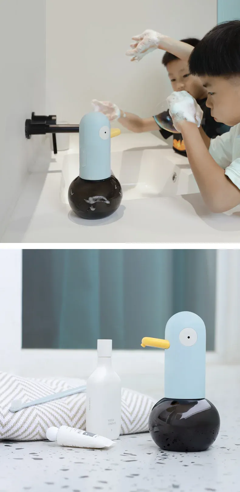 Distributeur de savon canard, présentation complète du produit
