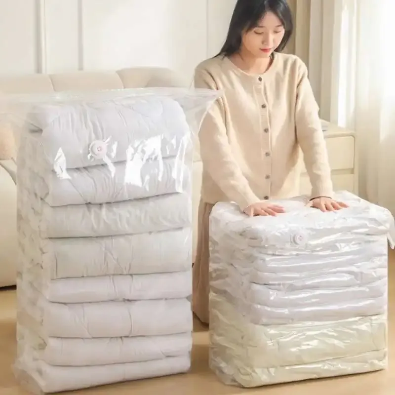 Sac de rangement sous vide à pompe, grand format, 1 pièce, pour vêtements et couvertures, idéal pour les voyages 2