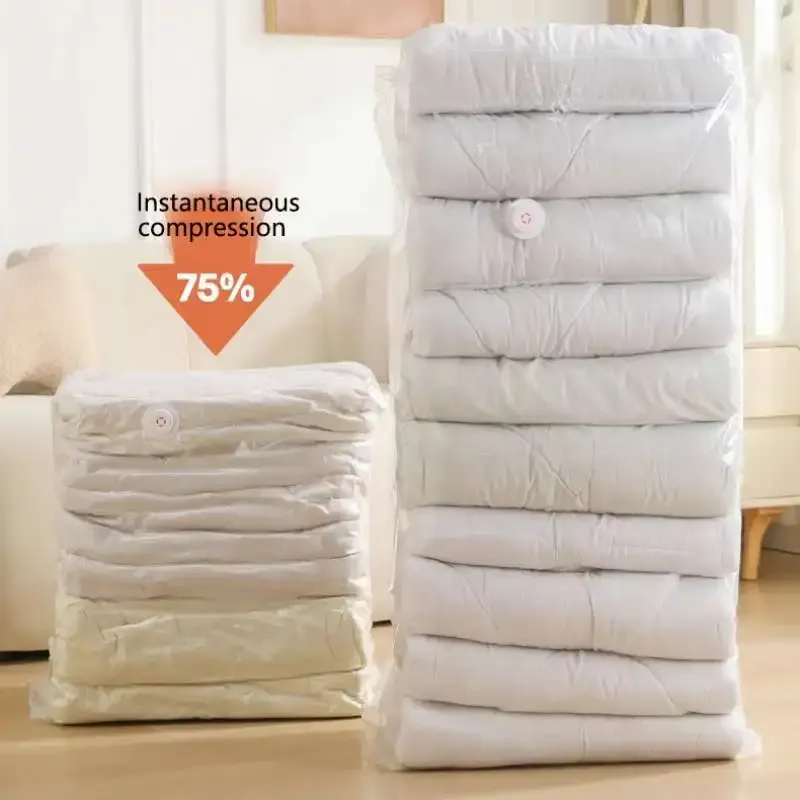 Sac de rangement sous vide à pompe, grand format, 1 pièce, pour vêtements et couvertures, idéal pour les voyages 3